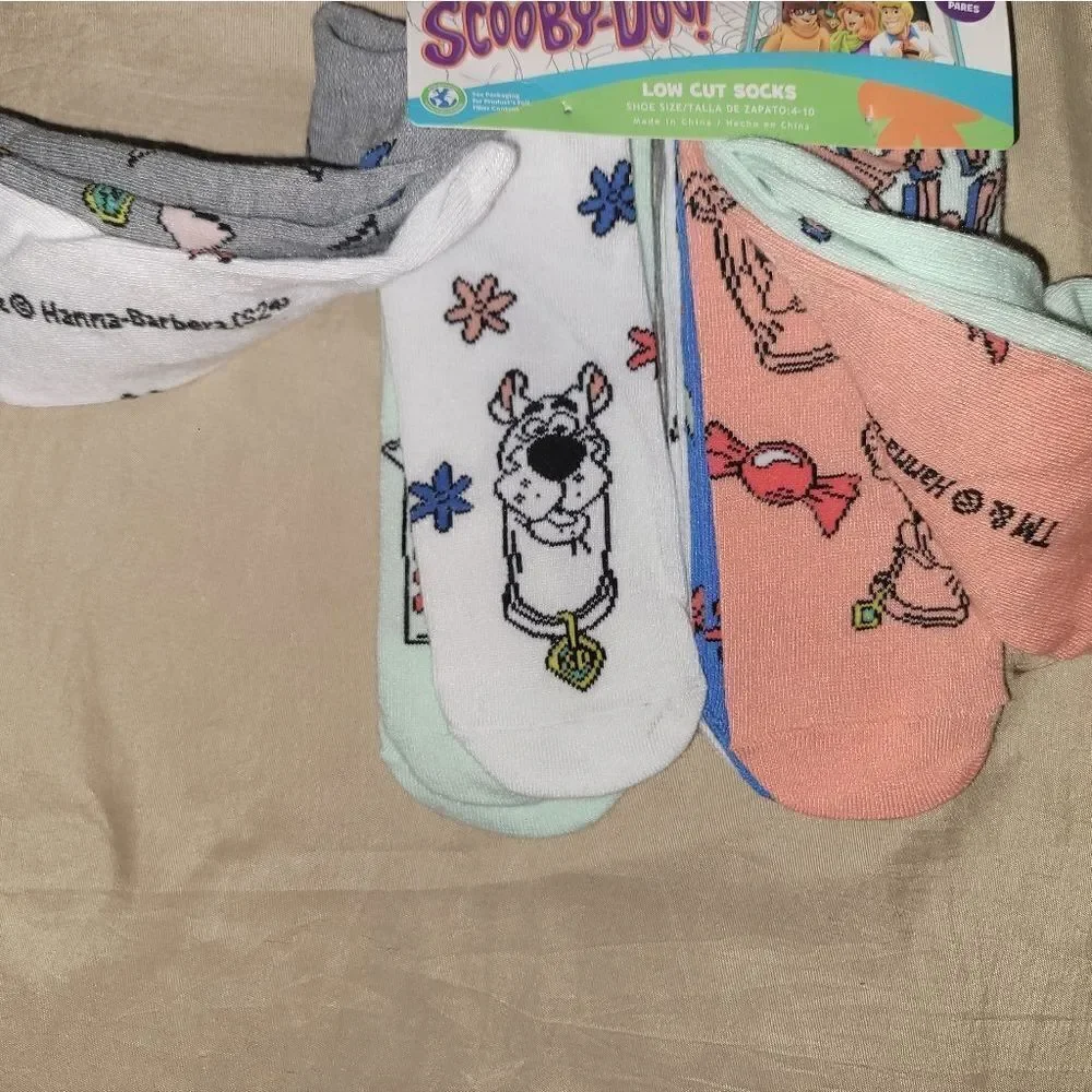 3 pair Scooby-Doo low cut socks